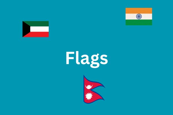 Match the flags to the countries