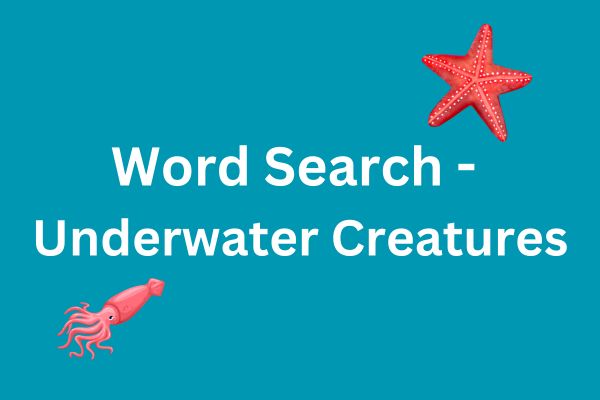 Word Search - Underwater creatures